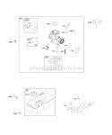 Carburetor Fuel Supply Diagram and Parts List for  Briggs and Stratton Engine
